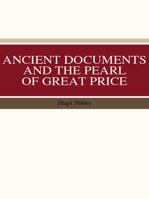cover image of Ancient Document and the Pearl of Great Price